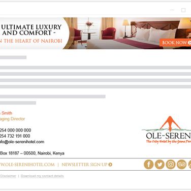 Ole Sereni Hotel - email marketing